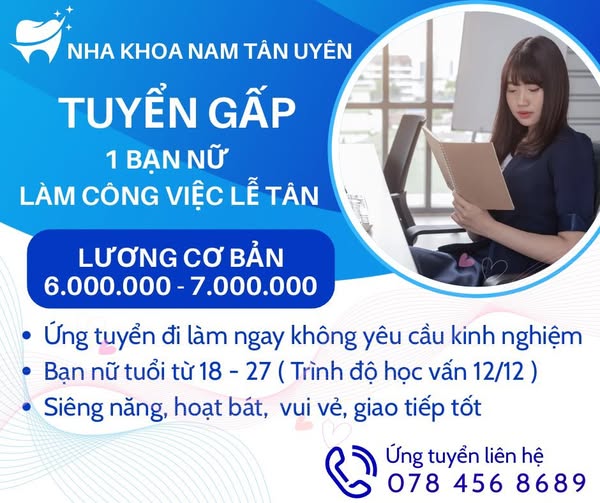 NHA KHOA NAM TÂN UYÊN TUYỂN DỤNG