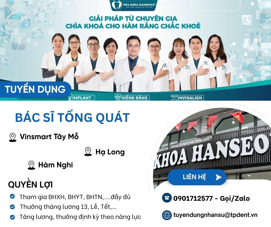 Bác Sĩ Nha Khoa Cơ Sở Vinsmart Tây Mỗ và Hàm Nghi