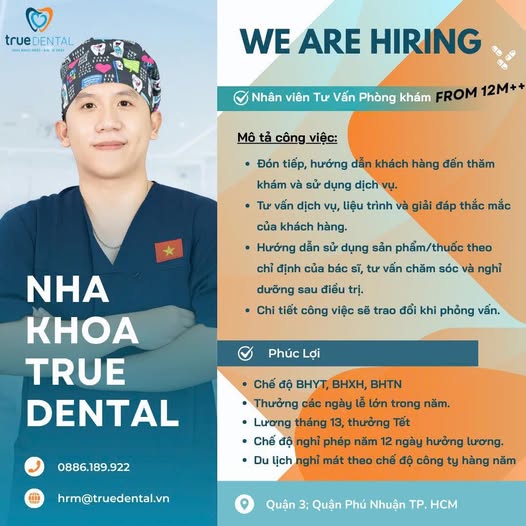 TUYỂN DỤNG NHÂN VIÊN TƯ VẤN NHA KHOA