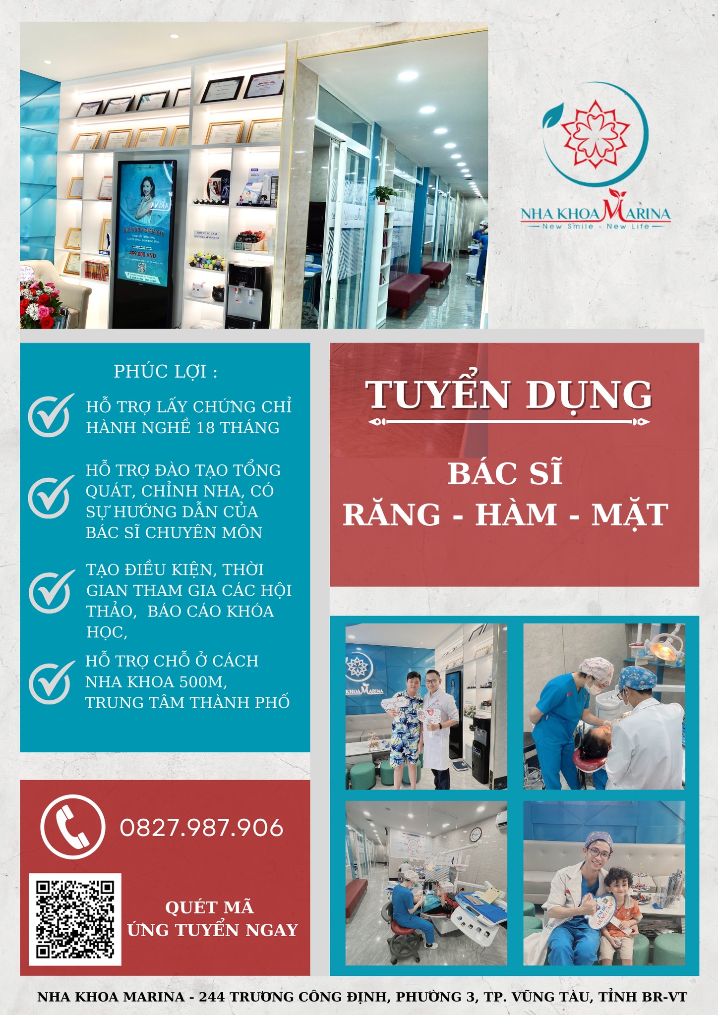 TUYỂN DỤNG BÁC SĨ RHM MỚI RA TRƯỜNG