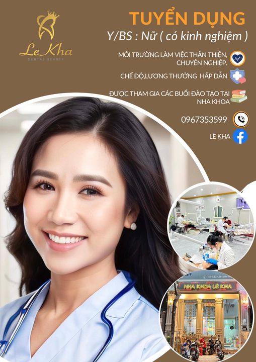 📣 1Phút #TUYỂNDỤNG                 👩‍⚕️Y/Bs NHA KHOA 👩‍⚕️