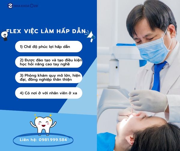 HỆ THỐNG PHÒNG KHÁM NHA KHOA OZE TUYỂN DỤNG: