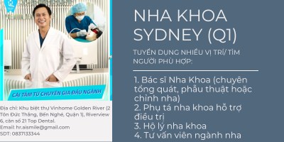 🌟 TUYỂN DỤNG NHA KHOA SYDNEY TẠI QUẬN 1!