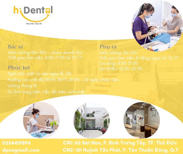 TUYỂN DỤNG BÁC SĨ &amp; PHỤ TÁ: có 2 cơ sở cho ƯV lựa chọn