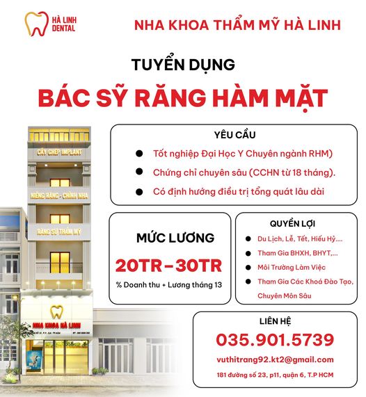NHA KHOA HÀ LINH - NHA KHOA CHUYÊN SÂU VÀ TOÀN DIỆN [TUYỂN DỤNG