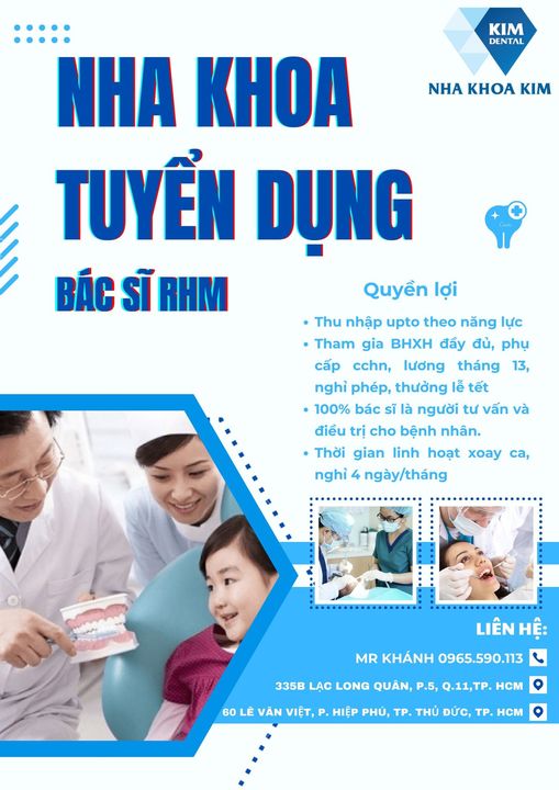 Hệ thống nha khoa hơn 31 phòng khám đang tuyển dụng bác sĩ RHM