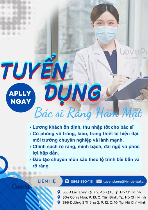 [Hệ thống nha khoa HCM đang tuyển dụng bác sĩ]