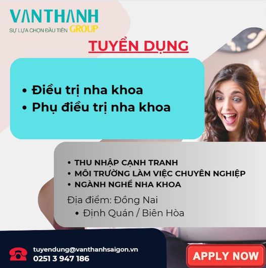[NHA KHOA VẠN THÀNH SÀI GÒN] THÔNG BÁO TUYỂN DỤNG
