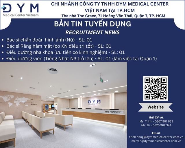 Phòng khám đa khoa quận 1, quận 7] tuyển dụng 2024