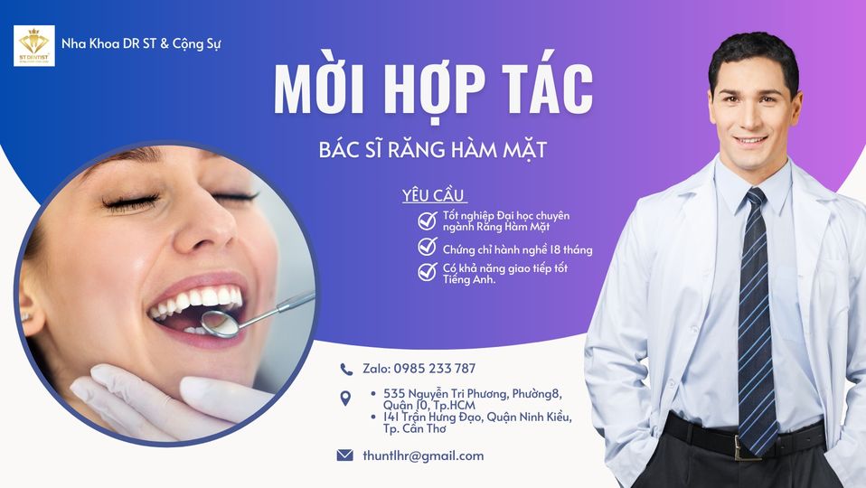 Tuyển dụng bác sĩ Răng Hàm Mặt