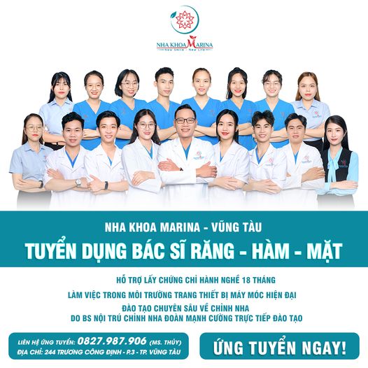  NHA KHOA MARINA THÔNG BÁO TUYỂN DỤNG