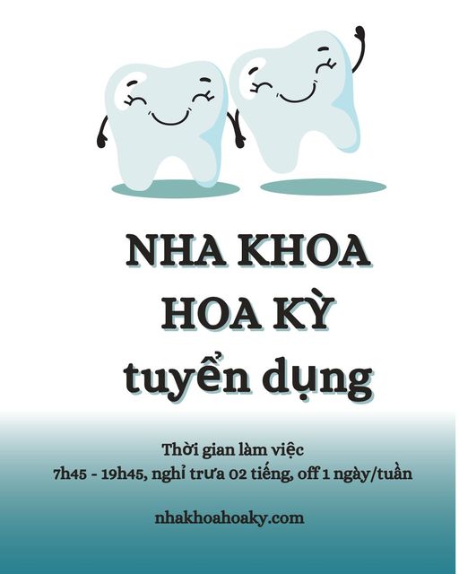  Nha khoa Hoa Kỳ tuyển dụng vị trí: