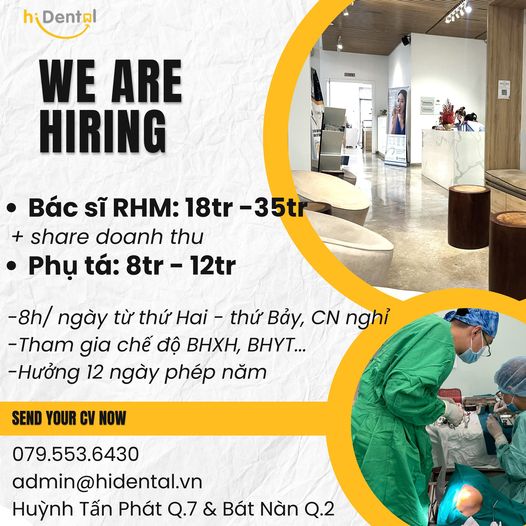 TUYỂN DỤNG BÁC SĨ RĂNG HÀM MẶT QUẬN 7 &amp; QUẬN 2