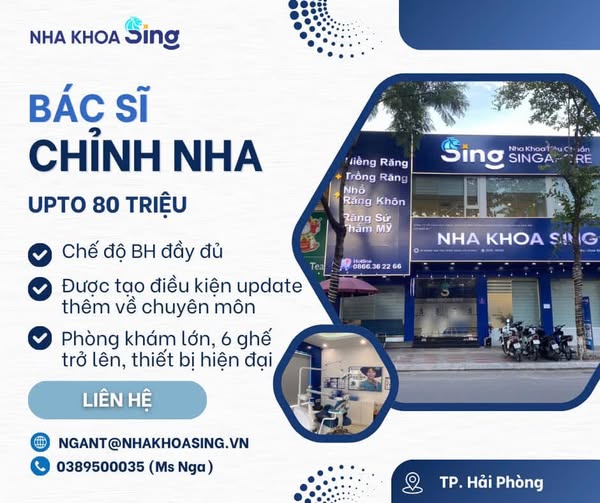 EM CẦN GẤP 01 BÁC SĨ CÓ KINH NGHIỆM CHỈNH NHA 