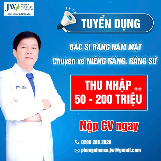 BỆNH VIỆN JW HÀN QUỐC TUYỂN DỤNG