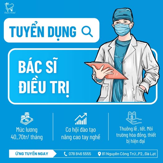 TUYỂN DỤNG BÁC SĨ NHA KHOA 🦷 🎯 VỊ TRÍ: BÁC SĨ NHA KHOA