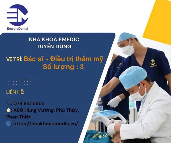 EMEDIC GROUP TUYỂN DỤNG 🔥Vị trí: BS điều trị thẩm mỹ
