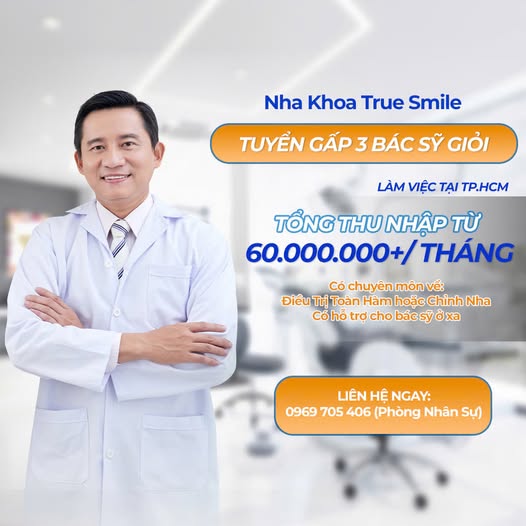 PHÒNG KHÁM NHA KHOA TRUESMILE TUYỂN DỤNG