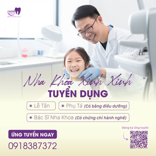 NHA KHOA XINH XINH TUYỂN DỤNG Bác Sĩ RHM (toàn thời gian)