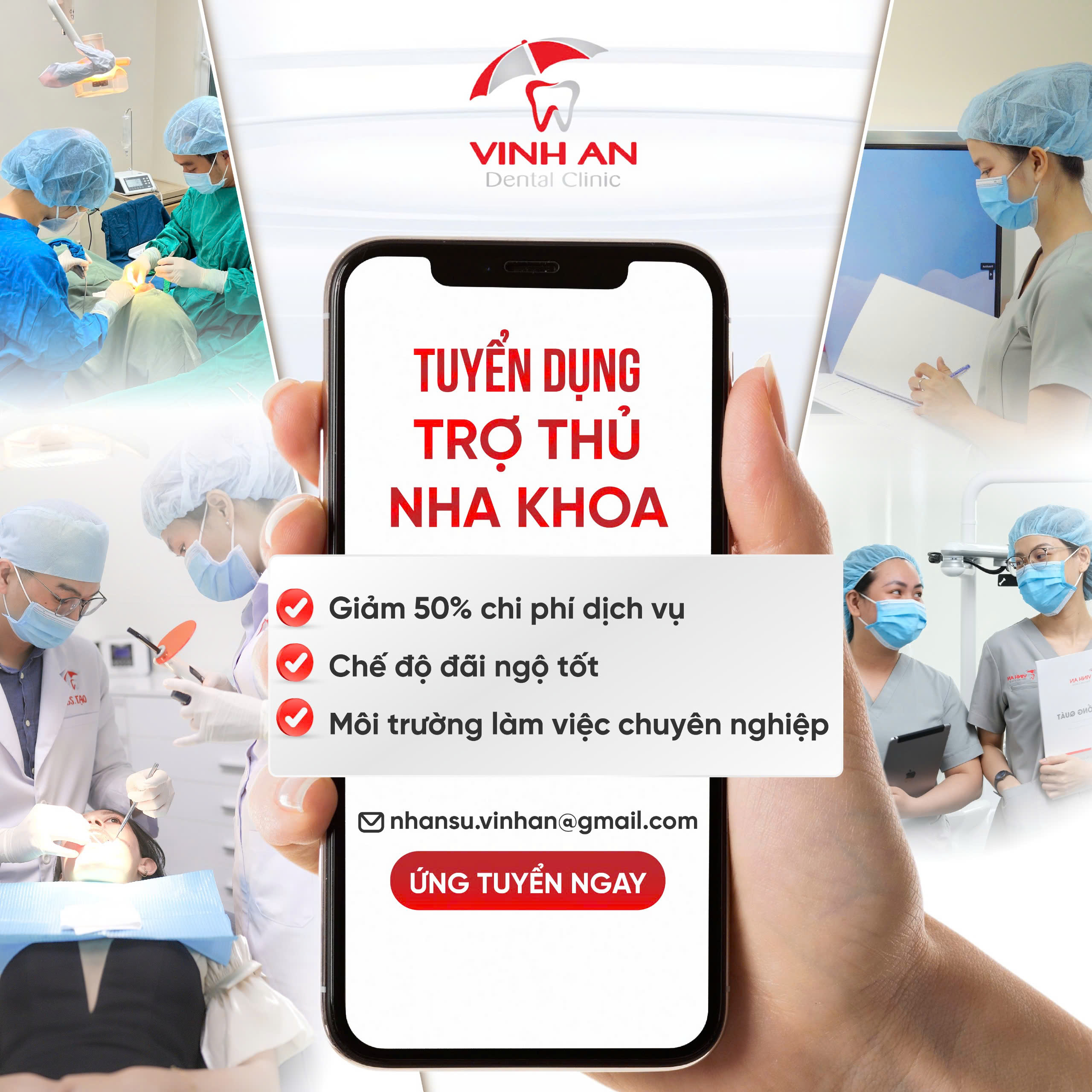 TUYỂN DỤNG PHỤ TÁ NHA KHOA