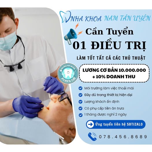 Nha Khoa Nam Tân Uyên cần tuyển:
