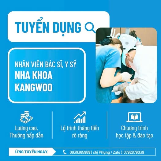 NHA KHOA QUỐC TẾ KANGWOO TUYỂN DỤNG