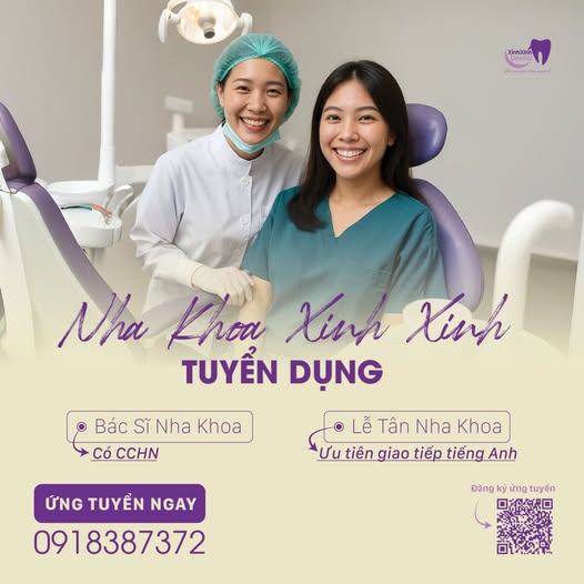 NHA KHOA XINH XINH TUYỂN DỤNG Bác Sĩ RHM (toàn thời gian)