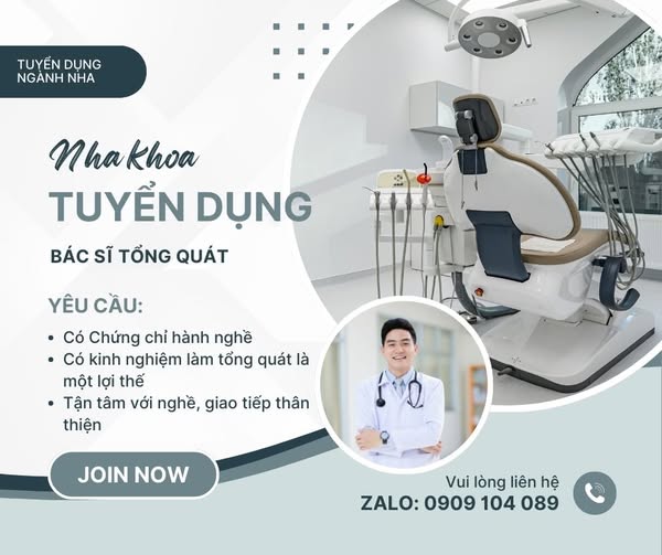 ĐANG TÌM MỘT BÁC SĨ RHM CÓ CCHN 18TH