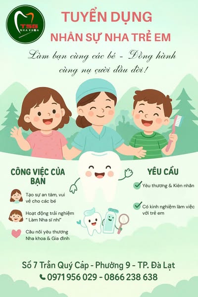 NHA KHOA TÂM SAIGON KHU VỰC ĐÀ LẠT TUYỂN DỤNG VỊ TRÍ TUYỂN DỤNG: