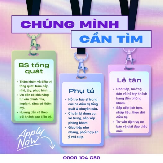 CASTING GẤP – ĐẠI GIA ĐÌNH NHA KHOA CẦN THÊM THÀNH VIÊN