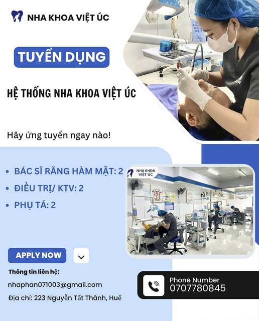 THÔNG BÁO TUYỂN DỤNG: Vị trí Bác sĩ răng hàm mặt