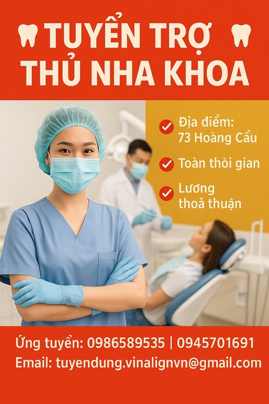 TUYỂN DỤNG TRỢ THỦ NHA KHOA
