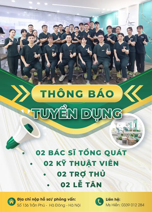 TUYỂN DỤNG NHA KHOA HÀ ĐÔNG