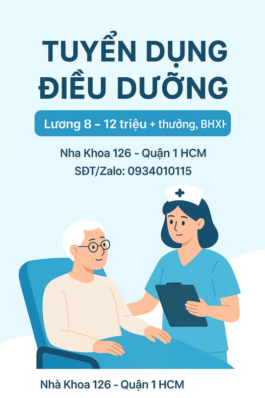 Phòng khám Nha Khoa 126 cần tuyển Điều dưỡng