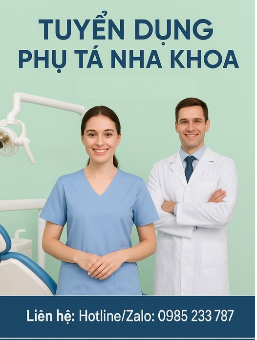 TUYỂN PHỤ TÁ NHA KHOA – CN SÀI GÒN QUẬN 10