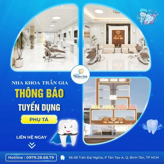  TUYỂN DỤNG PHỤ TÁ NHA KHOA