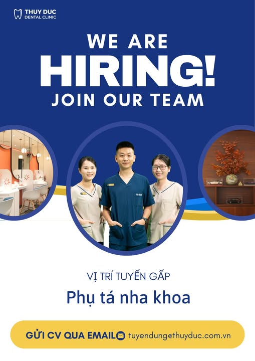 Phòng khám Nha khoa Thúy Đức cần tuyển gấp 02 Trợ thủ nha khoa.