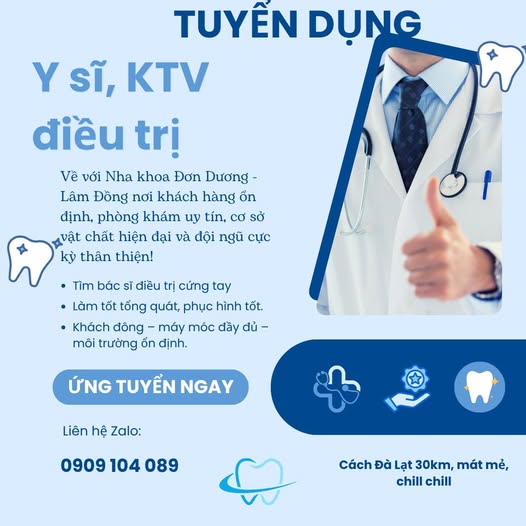 Tuyển: Đứng ghế điều trị tổng quát
