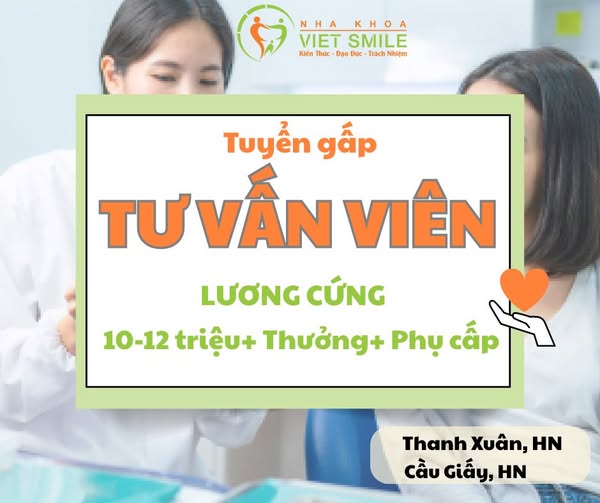 CHÚNG TÔI CẦN TUYỂN GẤP TƯ VẤN VIÊN