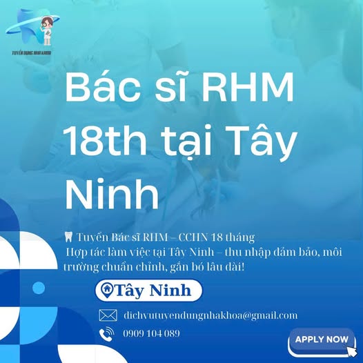 Vị trí tuyển dụng 🍒❤️ Bác sĩ Răng Hàm Mặt