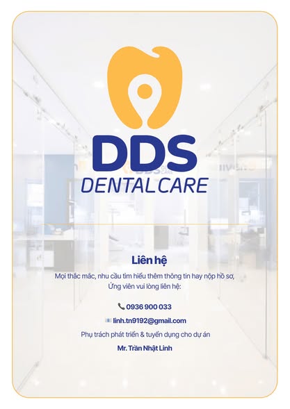  DDS DENTAL TUYỂN DỤNG ĐIỀU DƯỠNG NHA KHOA 