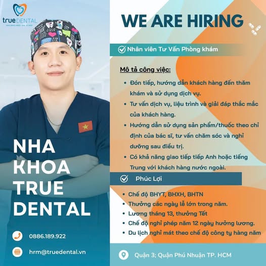 NHA KHOA THẬT mở rộng đội ngũ – tìm kiếm Nhân viên tư vấn nha khoa tâm huyết và yêu nghề!