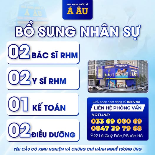 CƠ HỘI L&Agrave;M VIỆC TẠI NHA KHOA QUỐC TẾ &Aacute; &Acirc;U 
